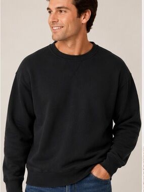 Banana Republic Black Crewneck Sweatshirt Men’s Large Classic Pullover